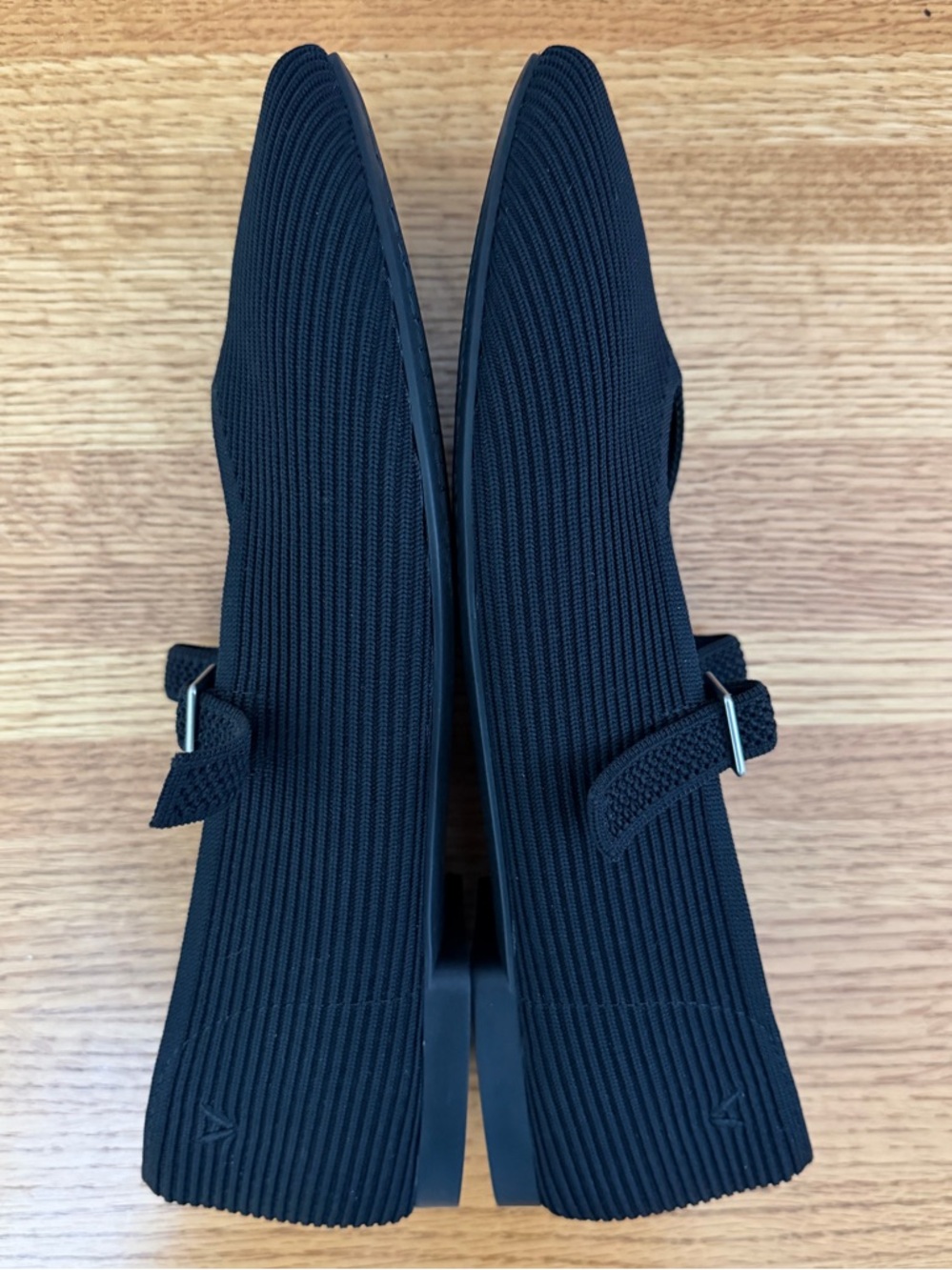 Vivaia Black Margot Mary Jane Square Toe Flat Shoes Womens Size 11W - Picture 8 of 9